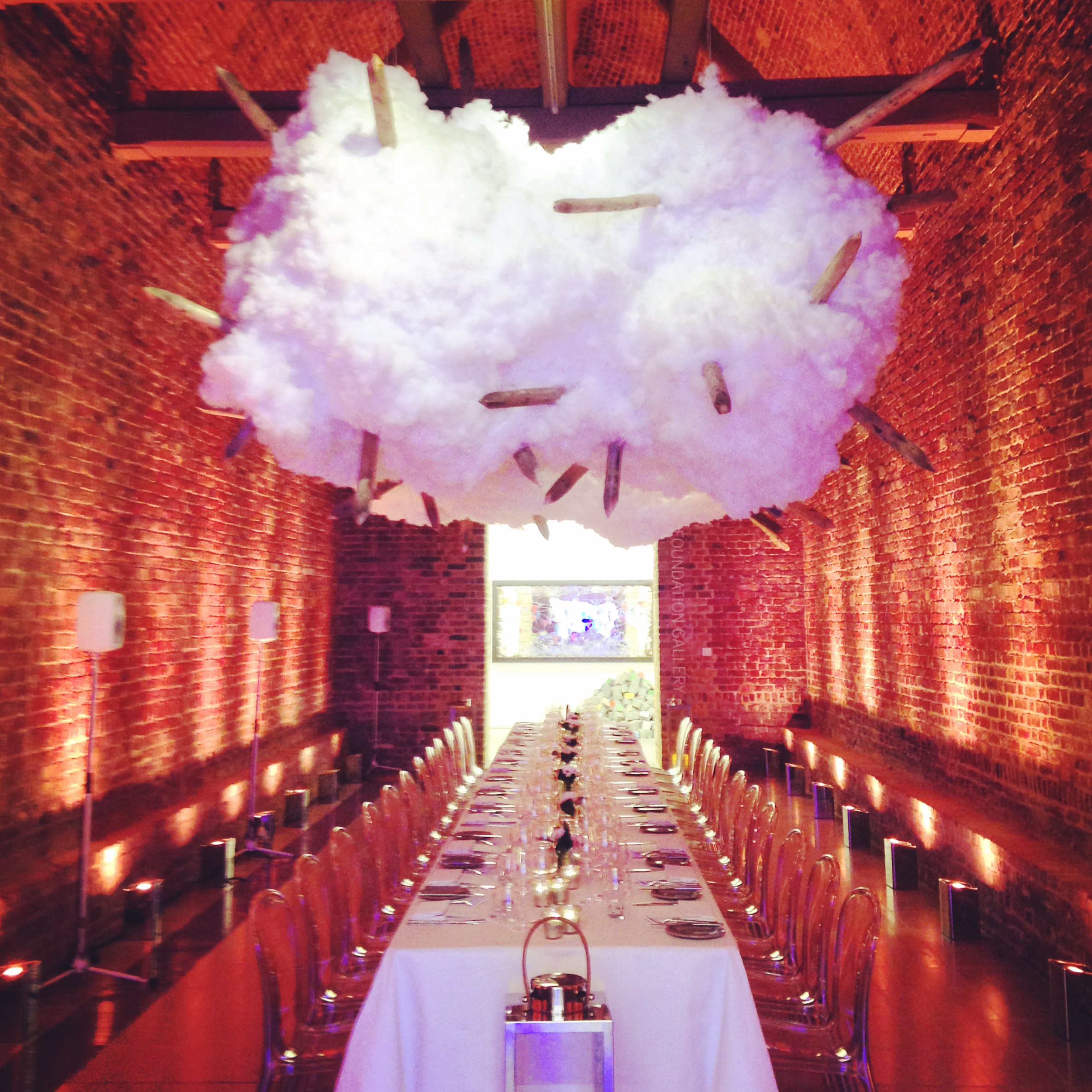Seated dinner at the Serpentine Sackler Gallery.